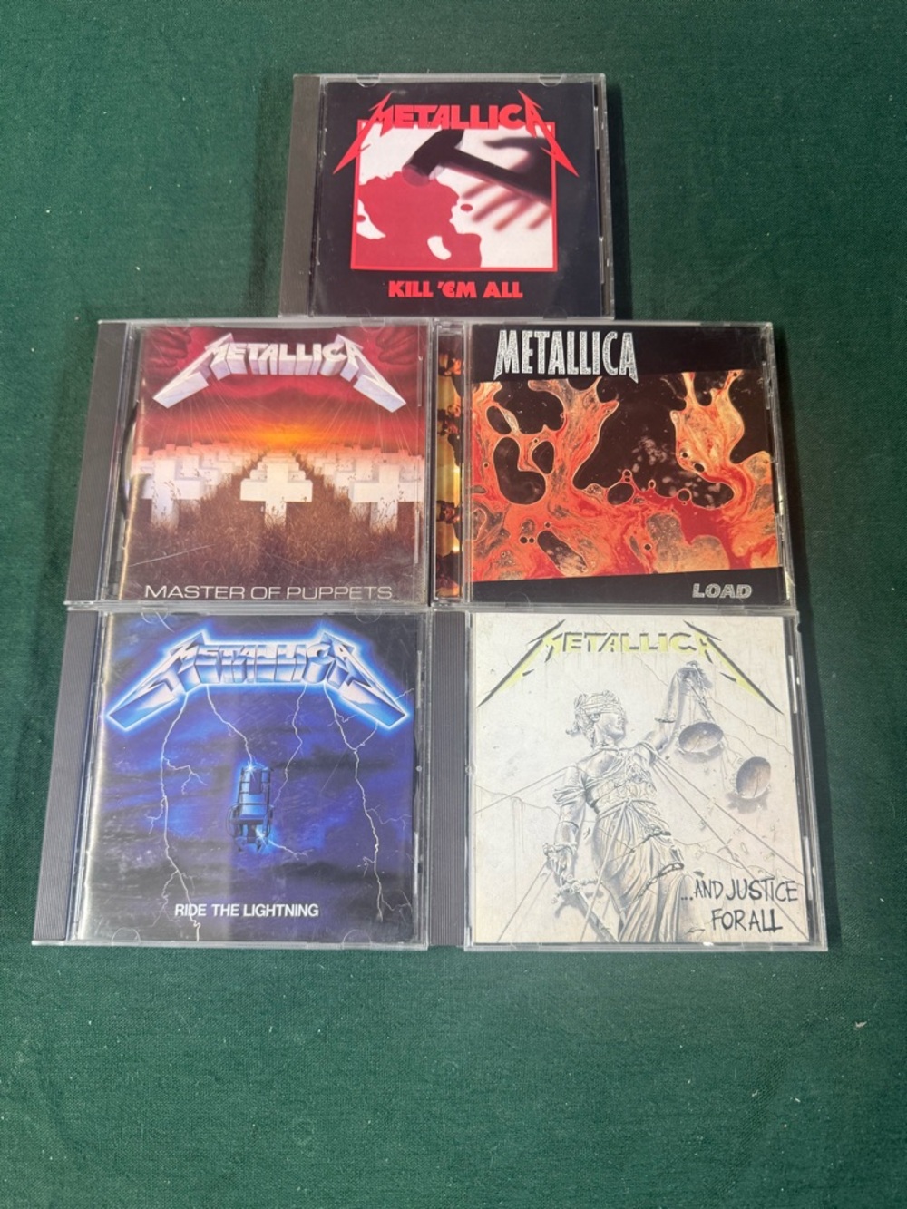 Rare!! Metallica 5 CD Set - original cd clear case and cd booklet !!